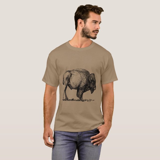 Camiseta American Buffalo Bison (Frente Completa)