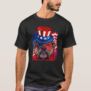 Camiseta American Buldog Flag Usa 4 De Julho