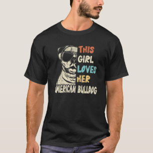 Camiseta American Buldog Girl Legal Retro For Dog M