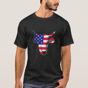 Camiseta American Bull Usa 4 De Julho Vaca Farmadora