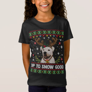 Camiseta American Bulldog Reindeer Ugly Christmas Sweater