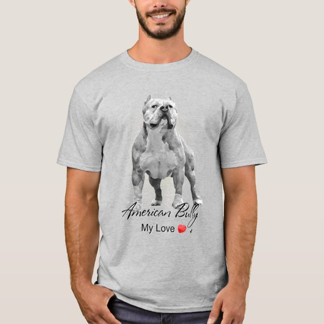 Camiseta American Bully Abbildung mit Inschrift (Frente)