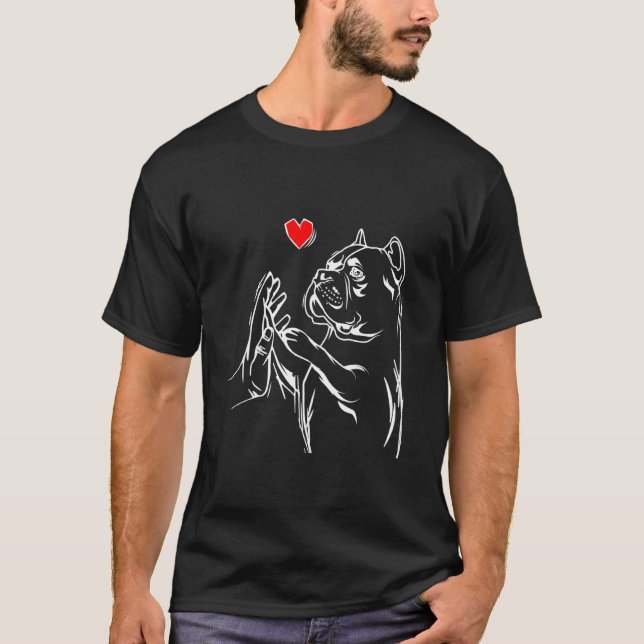 Camiseta American Bully ama Cachorro Pitbull Bonito Mãe Gir (Frente)