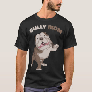 Camiseta American Bully Mamãe Cachorro Mamãe Engraçado Mulh