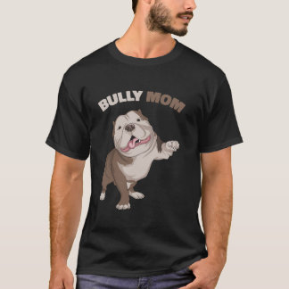 Camiseta American Bully Mamãe Cachorro Mamãe Engraçado Mulh