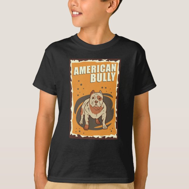 Camiseta American Bully Retro | Proprietário De Cachorros A (Frente)