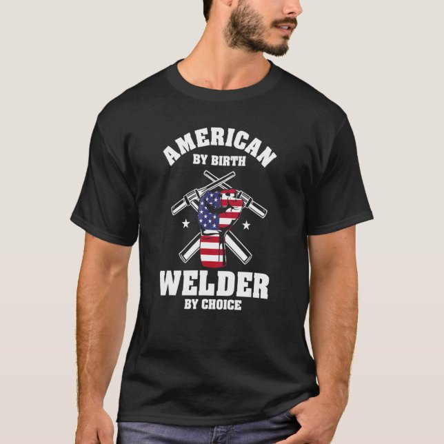 Camiseta American By Birds Welder Por Escolha Mecha Patriót (Frente)
