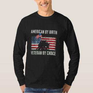 Camiseta American By birth Veteran By Choice 4th of July Fl