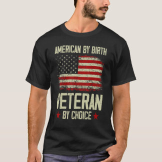 Camiseta American By Birth Veteran By Choice American Flag