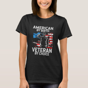 Camiseta American By Birth Veteran By Choice Patriot Vetera