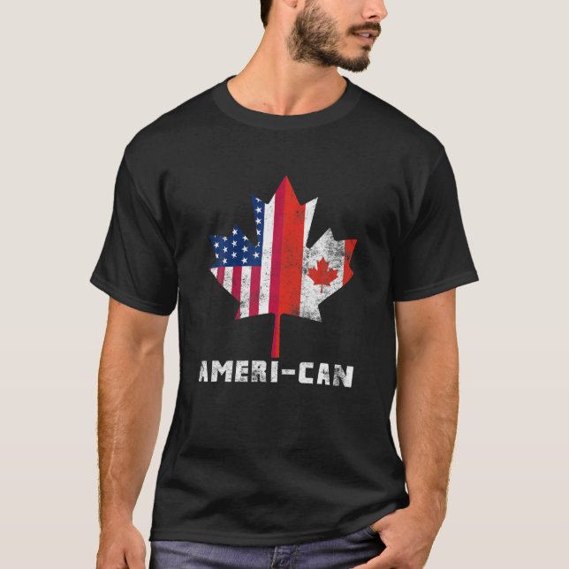 Camiseta American Canada Flag America Canada Patriotic Te (Frente)