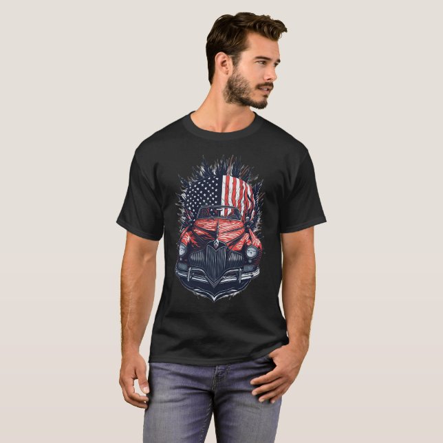 Camiseta American Cars 22 (Frente Completa)
