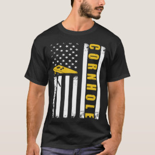 Camiseta American Cornhole Player USA Flag Bean Bag Sack To