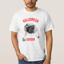 Camiseta american cougar on halloween night with crows