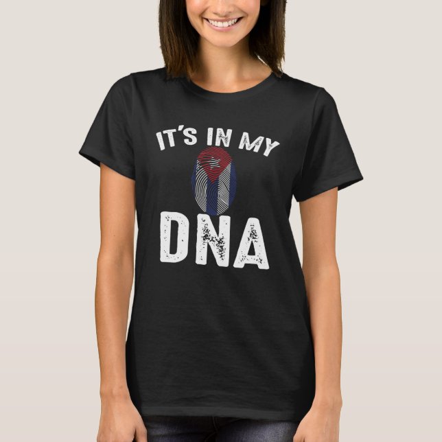 Camiseta American Cuban Flag  this is in my DNA (Frente)