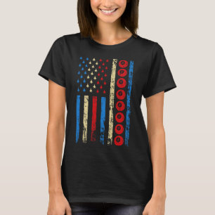 Camiseta American Cue Sports Flag Athletic Billiers 4º Do