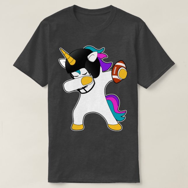 Camiseta American Dab Dabbing Hip Hop Unicorn (Frente do Design)