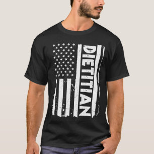 Camiseta American Dietitian USA Flag Outfit Diet Nutritioni
