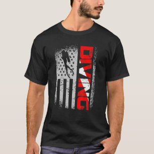 Camiseta American Diver Down Flag Us Flag