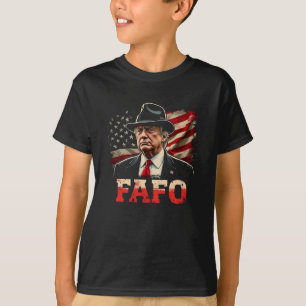 Camiseta American Donald Trump FAFO EUA Flag Patriotic
