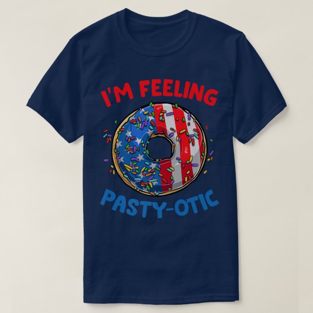 Camiseta American Donuts Baking Pastry Lover 4th of July Do (Frente do Design)
