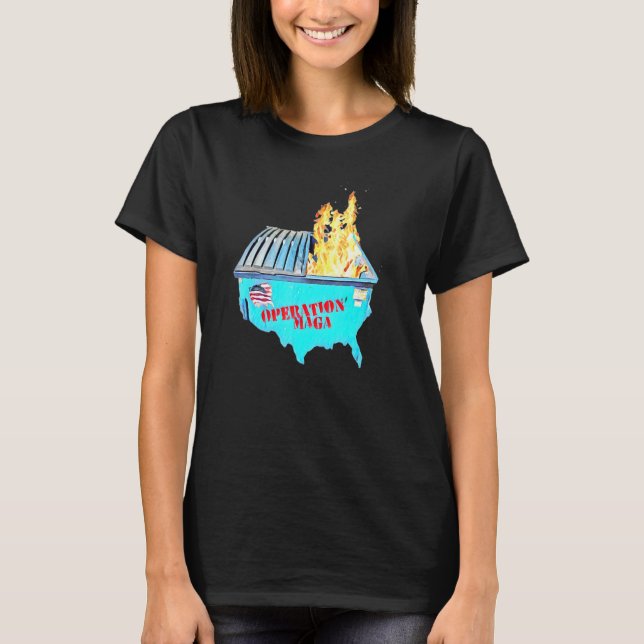 Camiseta American Dumpster Fire Operation Maga (Frente)