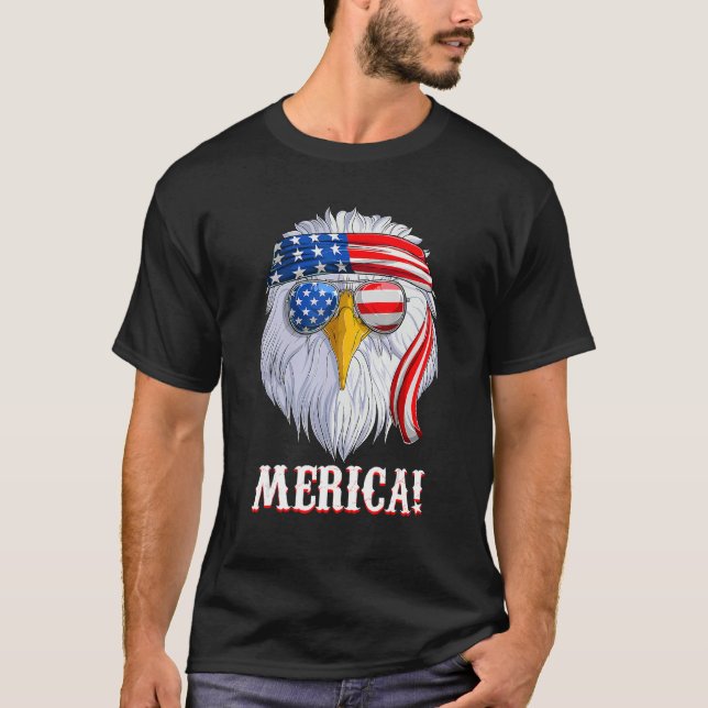 Camiseta American Eagle Merica Men Women Usa Flag Patrioti (Frente)