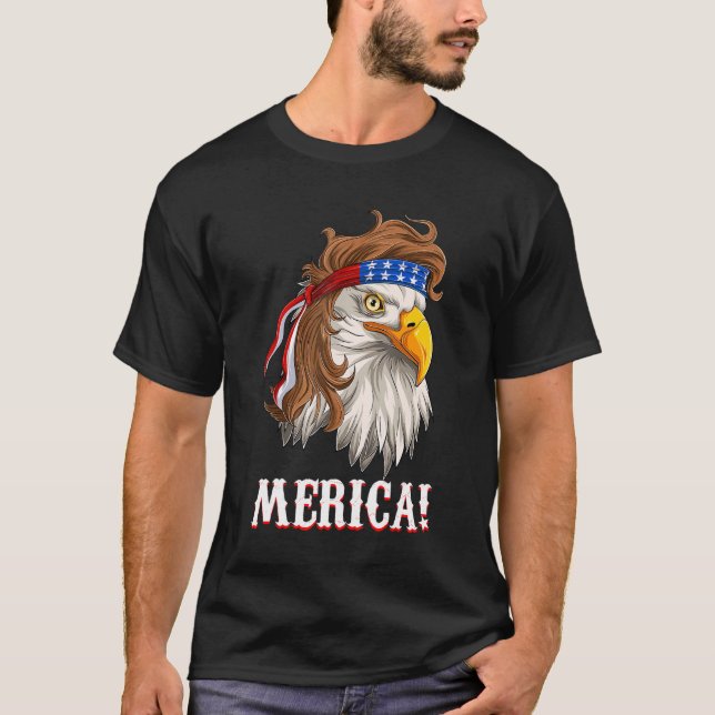 Camiseta American Eagle Mullet Merica Men Quarto De (Frente)