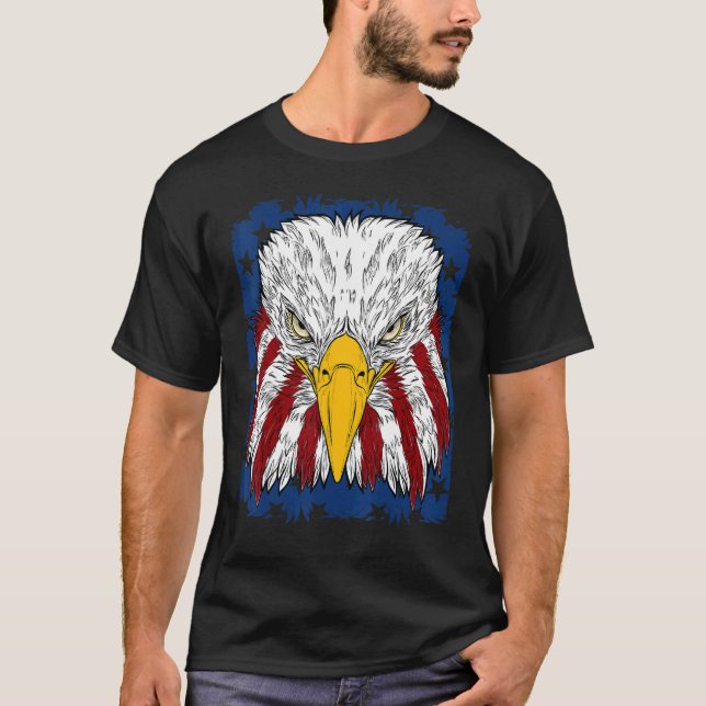 Camiseta American Eagle Petriotic com Flag 'merica Usa (Frente)
