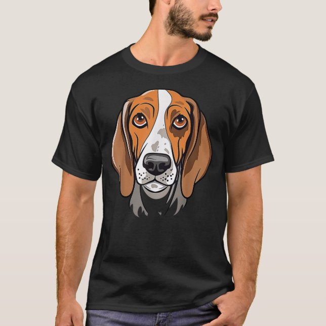 Camiseta American English Coonhound Cute Cartoon Puppy Dog  (Frente)