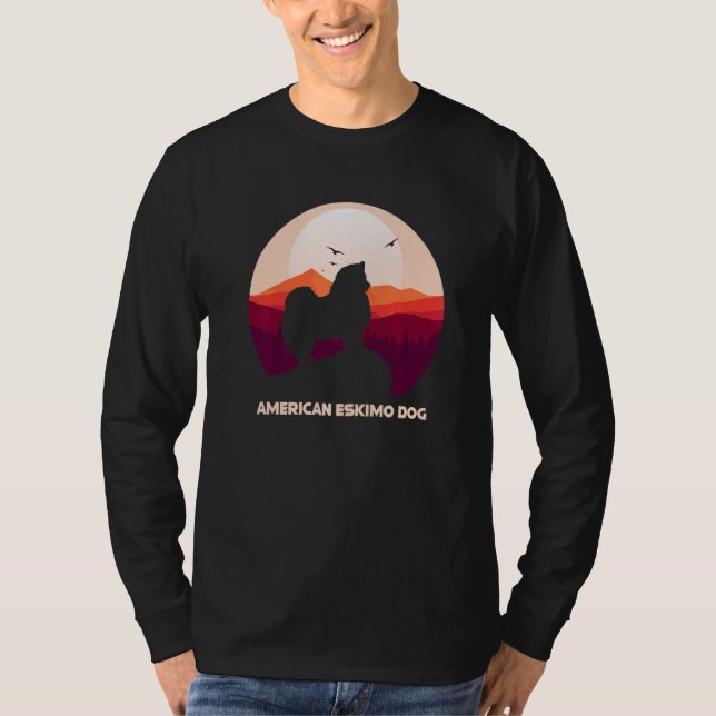 Camiseta American Eskimo Dog Mountain for Hikers (Frente)