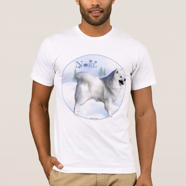 Camiseta American Eskimo Dog Noel (Frente)