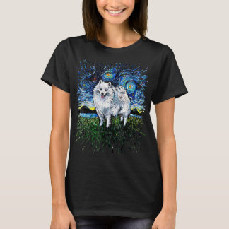 Camiseta American Eskimo Japanese Spitz Starry Night Dog Ar