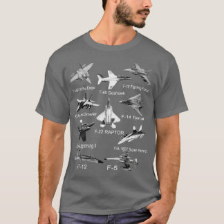 Camiseta American Fighters Jets F22 Raptor F14 omcat Plane