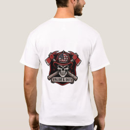 Camiseta American Firefighter Skull Axes T-Shirt