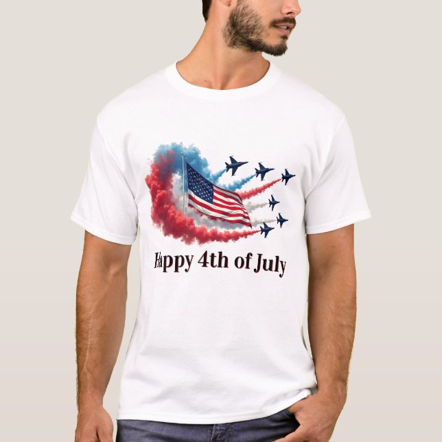 Camiseta American Flag, 4 de julho (Frente)