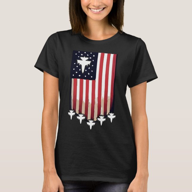 Camiseta American Flag 4th of July-65079 (Frente)