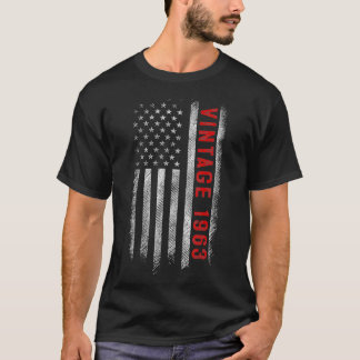 Camiseta American Flag 60 Year Old Vintage 1963 60th Birth