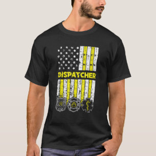 Camiseta American Flag 911 Operador Dispatch er Police Fire