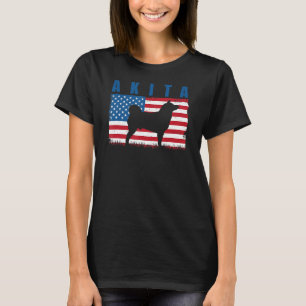 Camiseta American Flag Akita para Cachorro