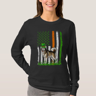 Camiseta American Flag Alaskan Malamute Dog St Patricks Da