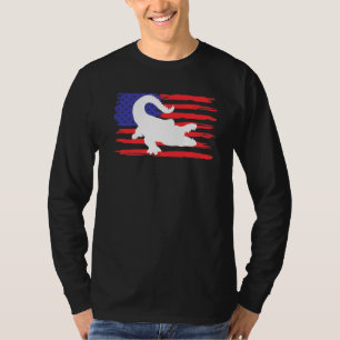 Camiseta American Flag Alligator Silhouette Alligator