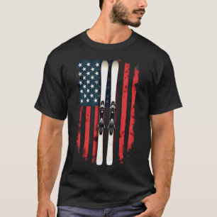 Camiseta American Flag Alpino Skiier 1