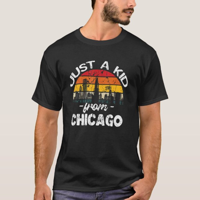 Camiseta American Flag America USA  American Chicago City R (Frente)