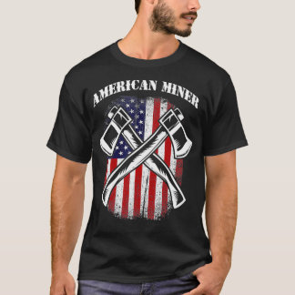Camiseta American Flag American American Miner
