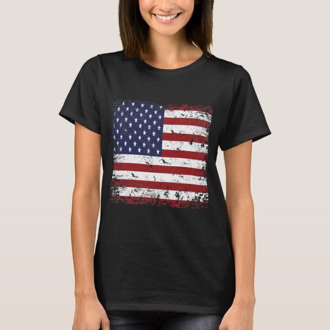 Camiseta American Flag, American Country Pride, Vintage, EU (Frente)