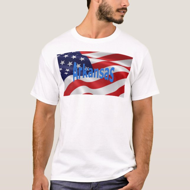 Camiseta American Flag Arkansas (Frente)