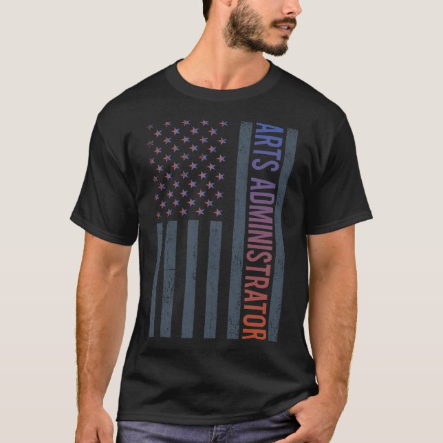 Camiseta American Flag - Arts Administrator (Frente)