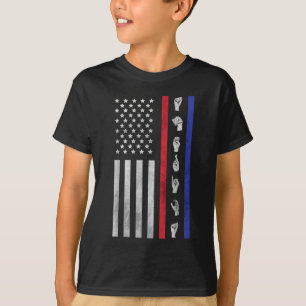 Camiseta American Flag ASL American Sinal Language America