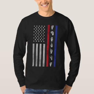 Camiseta American Flag ASL American Sinal Language America 